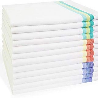 Simpli-Magic 79272 Herringbone Dish Towels, Kitchen Towels, Pack of 18, Multi, 15"x26"