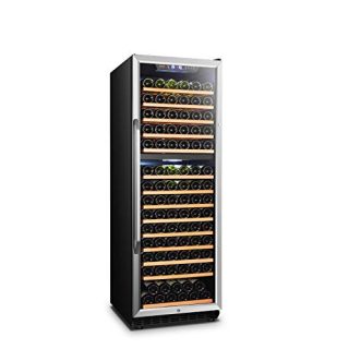 Dual Zone Compressor Red Wine Cooler with Wooden Shelves