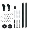 TLBTEK 31.5 Inch Black Pipe Pot Rack Wall Mounted - Image 3
