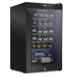 24 Bottle Compressor Wine Cooler Refrigerator w/Lock