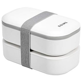 Bento Box for Adults,Japanese Bento Lunch Box,Stackable Bento Box,with Divider,Leak-Proof,Lunch Box BPA-Free, Microwave and Dishwasher Safe,Easy Wash (White Plus)