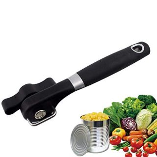 Safe Cut Can Opener Smooth Edge Can Opener Manual Can Opener with Ergonomic Handle Stainless Steel Cutting Can Opener for Kitchen & Restaurant Ideal for Seniors and Arthritis