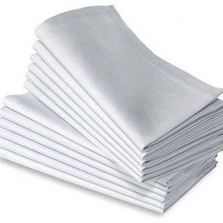 Cotton Dinner Napkins White Expertly Tailored Edges