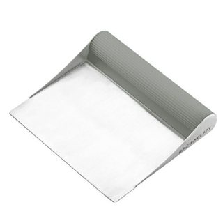 Rachael Ray Tools and Gadgets Stainless Steel Pastry Scraper / Bench Scrape / Kitchen Tool for Baking and Cooking / Dishwasher Safe, Sea Salt Gray