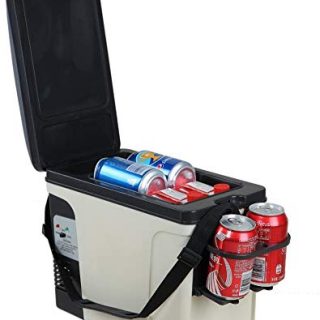 SMETA 12V Thermoelectric RV Car Cooler Warmer Portable Mini Truck Refrigerator 110V Office Home Food Heater Beverage Cooler Fridge,6L
