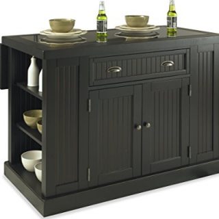 Nantucket Distressed Black Kitchen Island by Home Styles