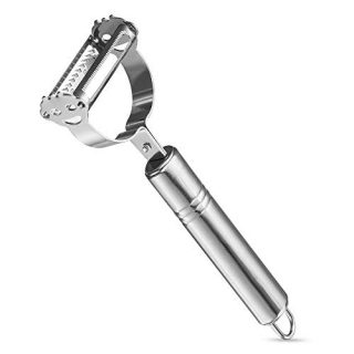 2-in-1 Stainless Steel Julienne & Vegetable Peeler for potatoes, carrots, apples, cucumbers