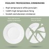 FIGULARK 8 Inch Stoneware Plate Set of 6 Blue Flower & White Ceramics - Image 2
