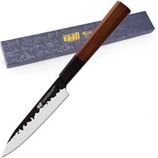 5 inch Utility knife by Findking-Dynasty series- 3 layer 9CR18MOV clad steel w/octagon handle fruit Knife