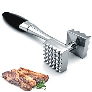 Meat Tenderizer, Dual-Sided Nails Meat Mallet, Meat Hammer Used for Steak, Chicken, Fish，Meat Pounder With Rubber Comfort Grip Handle, 8.8 inches Meat Tenderizer Tool