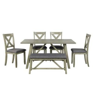 Modern Rectangular Wood Kitchen Table Set with Table