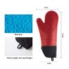 Heat Resistant Silicone Oven Mitts,Pot Holders with Quilted Liner - Image 5