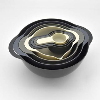 8 piece nesting bowls set that include 4 measuring cups sieve colander sifter set spatula and mixing bowls | Camping Nesting Bowls | Plastic Mixing Bowl