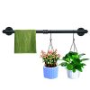 TLBTEK 31.5 Inch Black Pipe Pot Rack Wall Mounted - Image 6