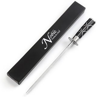 Professional Knife Steel Magnetized for Safety. Our Honing Rod Has an Oval Handle for a Firm Grip and is Built For Daily Use, Perfect for Chefs and Home Cooks Alike! (10", Luxury)
