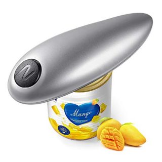 Electric Can Opener, Restaurant Can Opener, Hands Free Can Opener, Best Kitchen Gadget for Arthritis and Seniors (Silver)