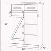 Wood Accent Cabinet with 1 Door and 3 Shelves - Image 2