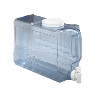 Arrow Home Products Slimline Beverage Container, 2.5-Gal, Clear-White Top/Spigot