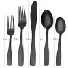 Matte Black Silverware Set, 20-Piece Stainless Steel Flatware Set - Image 5