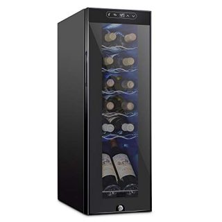 Schmecke 12 Bottle Compressor Wine Cooler Refrigerator w/Lock