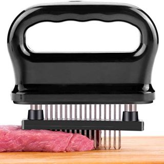 Meat Tenderizer, 48 Stainless Steel Sharp Needle Blade, Heavy Duty Cooking Tool Best for Tenderizing Beef, Turkey, Chicken, Pork, BBQ Marinade Steak Beef, Durable Baking Kitchen Accessories by ABILITH