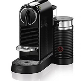 Nespresso CitiZ Original Espresso Machine with Aeroccino Milk Frother Bundle by De'Longhi, Black