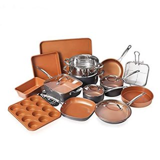 Bakeware Set with Nonstick Durable Ceramic Copper Coating
