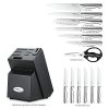 Marco Almond KYA28 14-Piece Japanese High Carbon Stainless Steel Knife Set with Self-Sharpening Block – Professional Kitchen Cutlery Gift Set 🔪🍽️ - Image 2