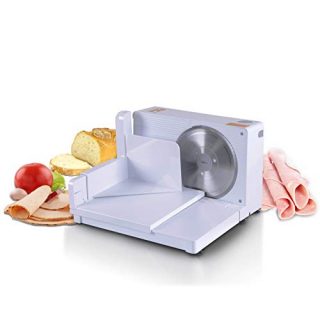 SuperHandy Meat Slicer Electric Food Deli Bread Cheese Portable Collapsible 6.7" inch Stainless Steel RSG Solingen Blade