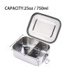 Eglaf 750ml Stainless Steel Bento Box - 25oz Small Food Containers - Image 7