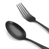 Matte Black Silverware Set, 20-Piece Stainless Steel Flatware Set - Image 3