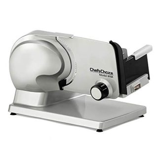 Chef'sChoice Electric Meat Slicer Features Precision thickness Control & Tilted Food Carriage For Fast & Efficient Slicing with Removable Blade for Easy Clean, 7-inch, Silver