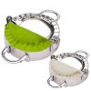Stainless Steel Dumpling Ravioli Maker Empanada Press, AUAM 2 Pack Pierogi Mold - Wonton Mould, Easy-tool for Dumpling Wrapper Dough Stamp Cutter Pastry Pie Making (Small 3 inch, Large 3.75 inch)