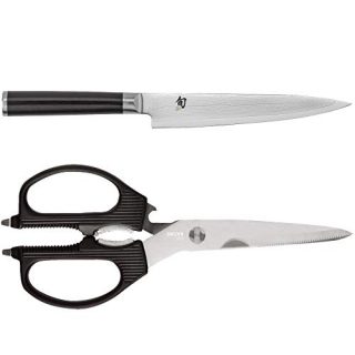 Shun Classic Knife, 6 Inch, Utility and Shears