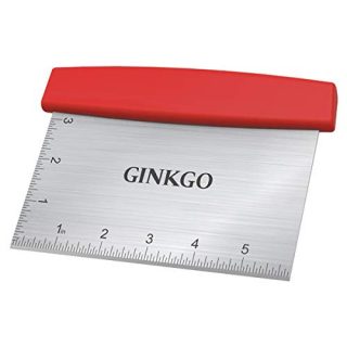 GINKGO Stainless Steel Bench Scraper,Kitchen Scraper Can Be Used as Pastry Cake Dough Pizza Food Cutters' Tool Sturdy and Multi-function