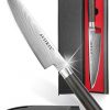 Professional Chef Knife 7 Inch, Japanese Kitchen Knife Made of German High Carbon Stainless Steel with Ergonomic Handle
