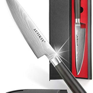 Professional Chef Knife 7 Inch, Japanese Kitchen Knife Made of German High Carbon Stainless Steel with Ergonomic Handle