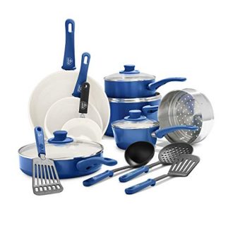 Soft Grip 16 Piece Ceramic Non-Stick Cookware Set