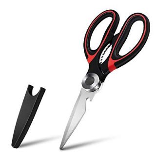 Kitchen Scissors, Prinoff Ultra Sharp Heavy Duty Kitchen Shears Dishwasher Safe Stainless Steel Multi-function Cooking Shears for Chicken, Meat, Herbs and Vegetable