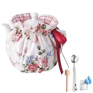VOSOL 100% Cotton Printed Tea Cosy for teapot Keep Warm Double Tnsulated Kettle Cover Kitchen Tea Pot Dust Cover (Warm)
