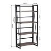 Coavas Folding Bookshelf Home Office, Industrial Bookcase - Image 7