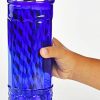 HOME-X Cobalt Blue Glass Straw Dispenser, Straw Holder - Image 4