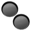 Tosnail 2 Pack Non-Stick Quiche Pan Tart Pan with Removable Loose Bottom - 9 Inch