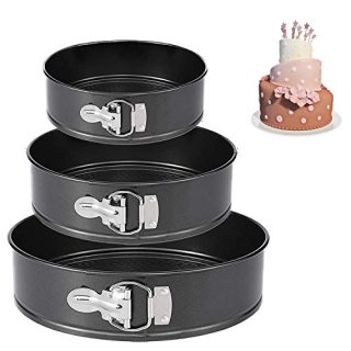 Springform Pan (4"/7"/9") Set,Non-stick Leakproof Round Cake Pan Bakeware Baking Pans Cheesecake Pan 3 Pack
