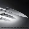Hecef Silver Kitchen knife set of 5, Satin Finish Blade - Image 4