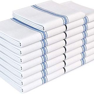 Zeppoli Classic Kitchen Towels, 15-Pack, 100% Natural Cotton, 14 x 25 inches (15 Pack)