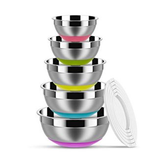 Stainless Steel Mixing Bowls with Airtight Lids
