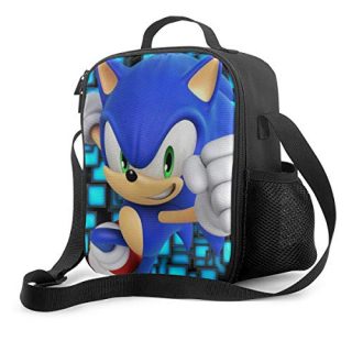 Insulated Portable Lunch Bag for Boys Girls, Multi-purpose Cooler Food Tote with Adjustable Strap & Handle Fits Work Daycare Fishing, Sonic The Hedgehog Secrets Of The Medal Game Poster