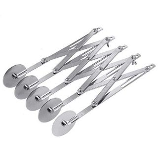 Frantic RAY 5-Wheel Pastry Slicer, Stainless Steel Telescopic Pizza Slicer, Multi-Wheel Cutter, Dough Divider