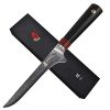 TUO Damascus Boning Fillet Knife 6 inch, Japanese AUS-10 High Carbon Rose Damascus Steel, Kitchen Knife with Ergonomic G10 Handle - Ring R Series